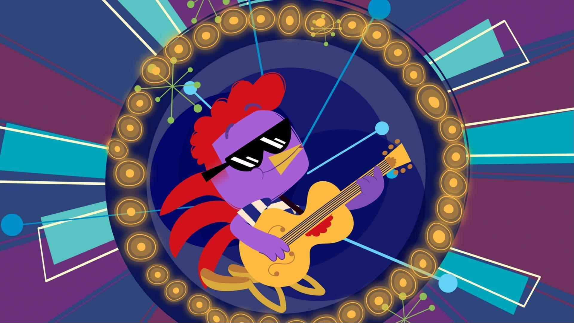 Rooster and the Chick-a-Dees sing the Blues together to feel better!