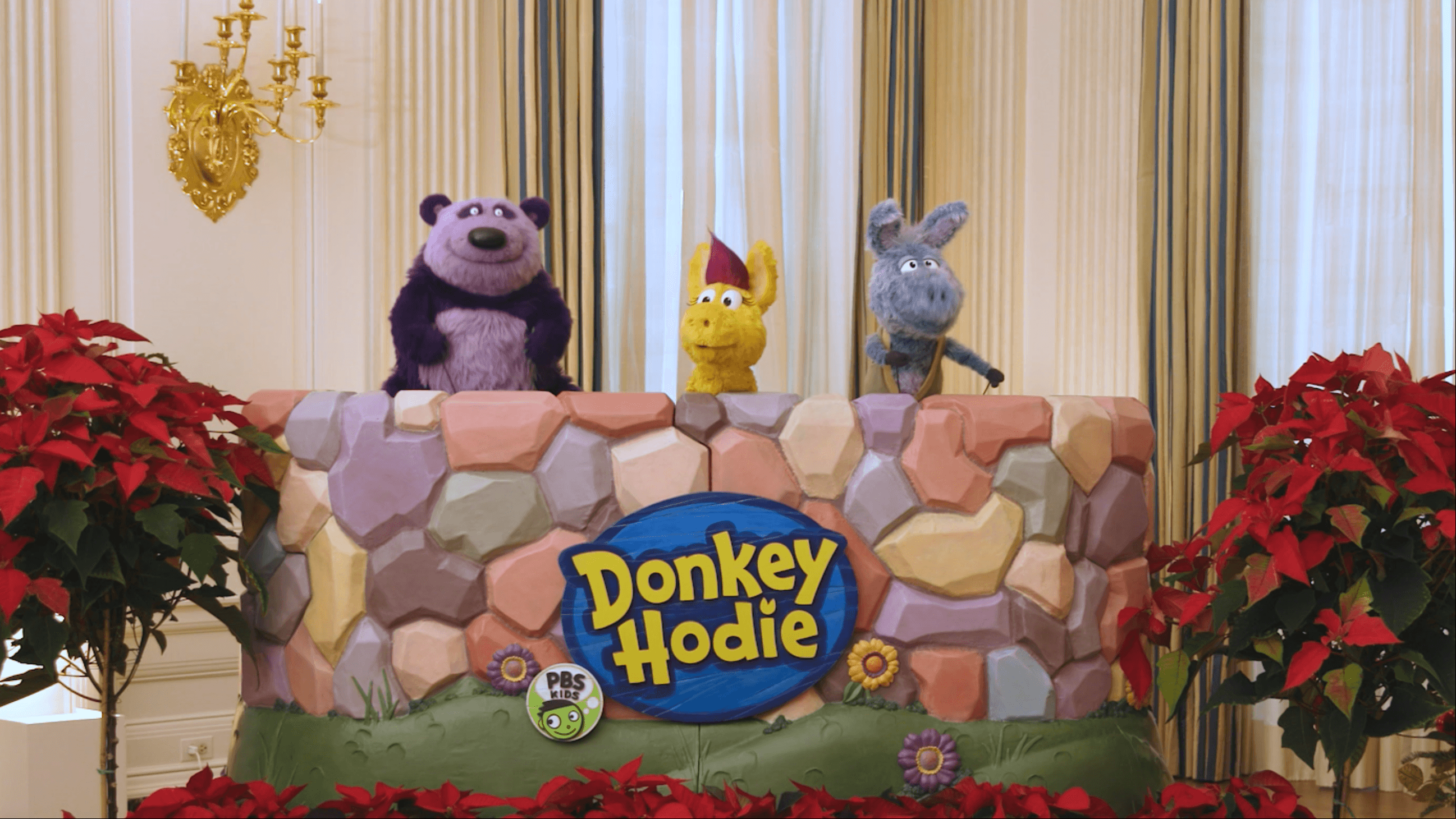 Donkey Hodie, Grampy, and Purple Panda do a Sing-Along at the White House.